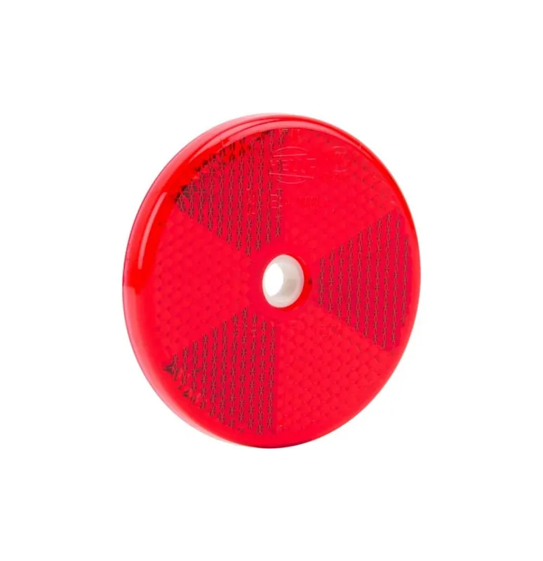 Odblask, Ø 60 mm, czerwony z otworem 6 mm, E24 0030 Hella Ostatnia szansa