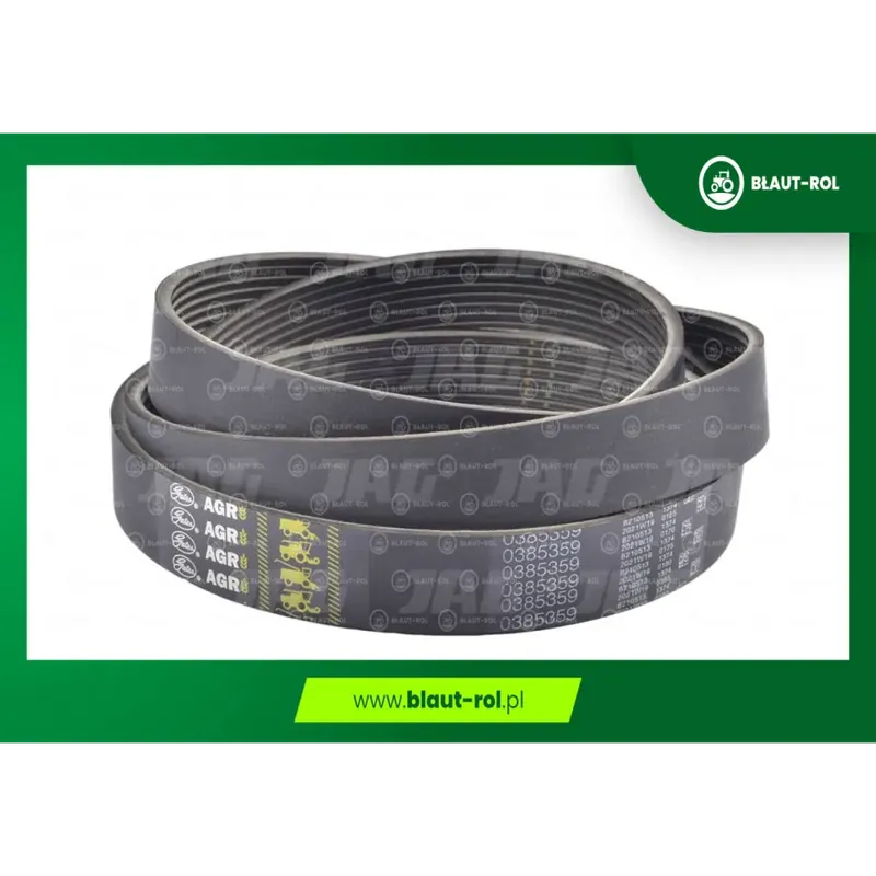 Bezpieczna płatność Pas wielorowkowy NH GATES AGRI 0385359 8PK2687