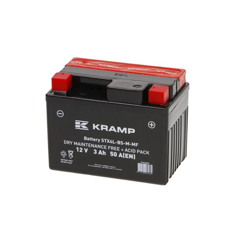 Wyjątkowa oferta Akumulator 12V 3Ah 50A z elektrolitem Kramp